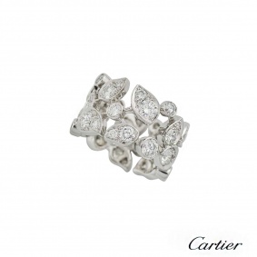 Cartier 18k White Gold Diamond Ring 2.91ct G/VS